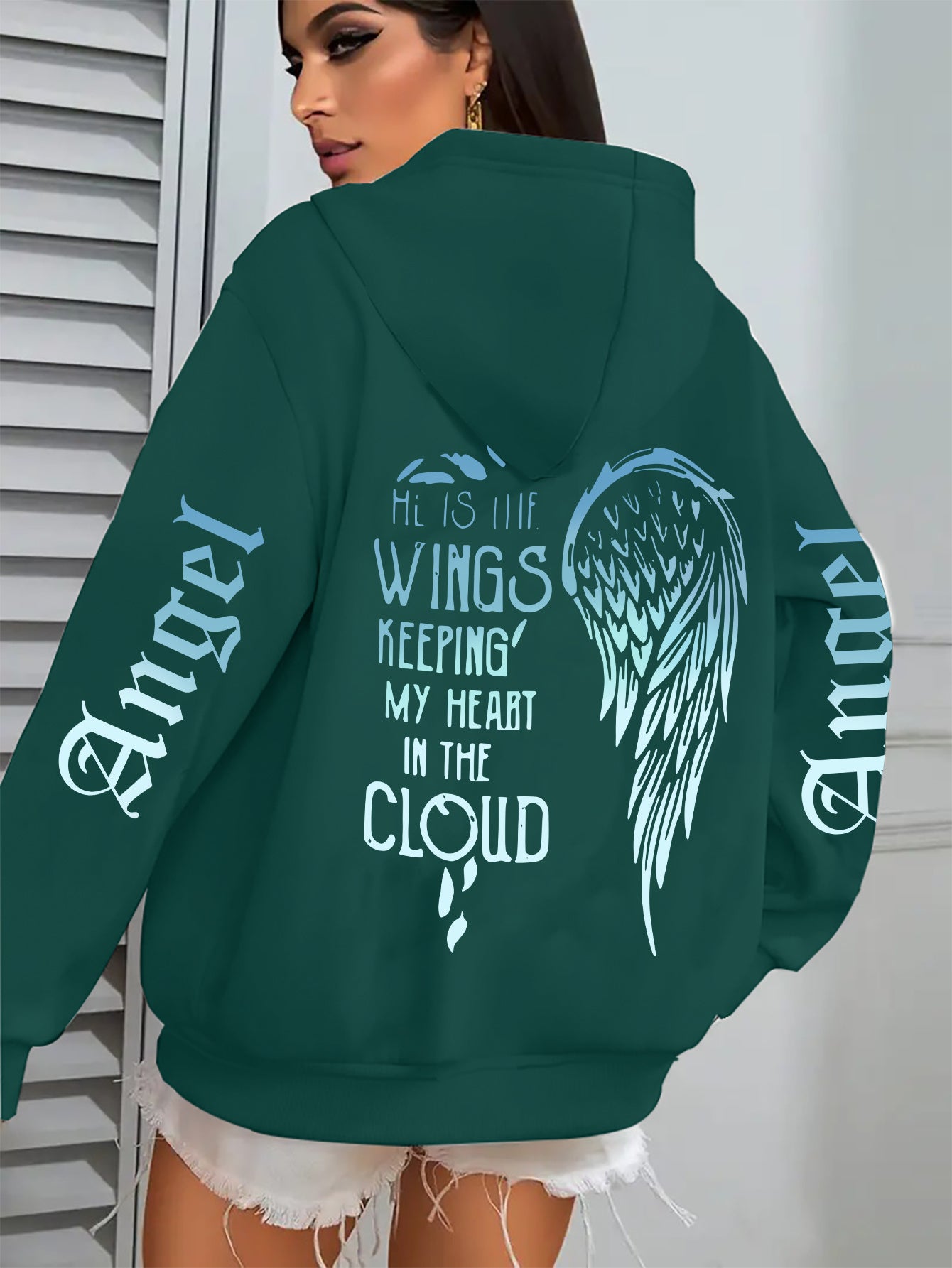 Angel Wing Zipper Hoodie
