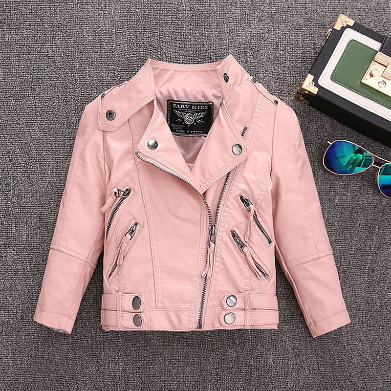 Girls Faux Leather Jacket