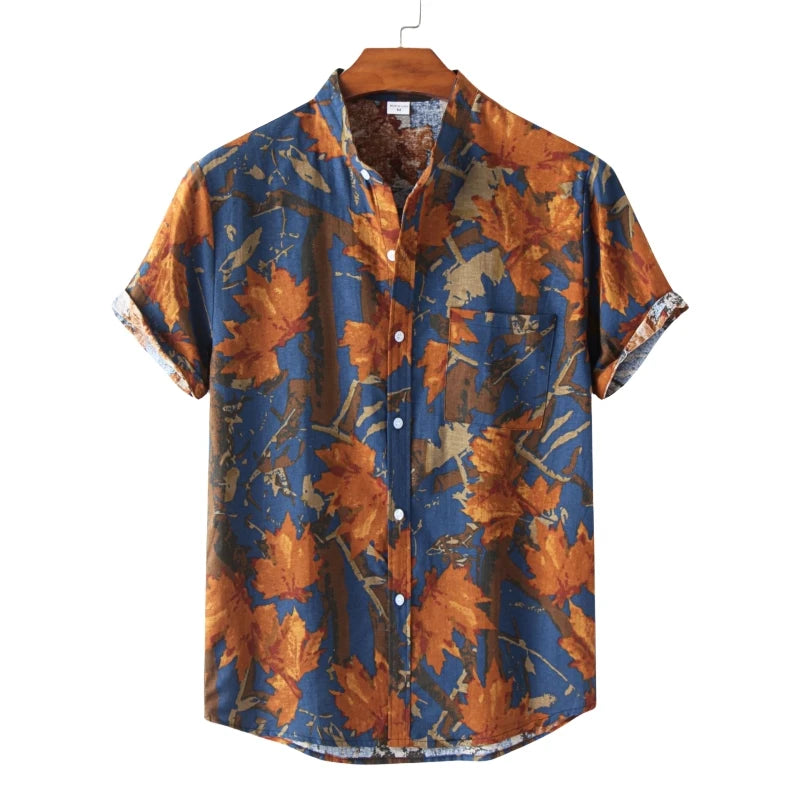 Summer Shirt Men's Shirts T-shirts Man Free Shipping Fashion Clothing Blouses Luxury Social Hawaiian Cotton High Quality Polo