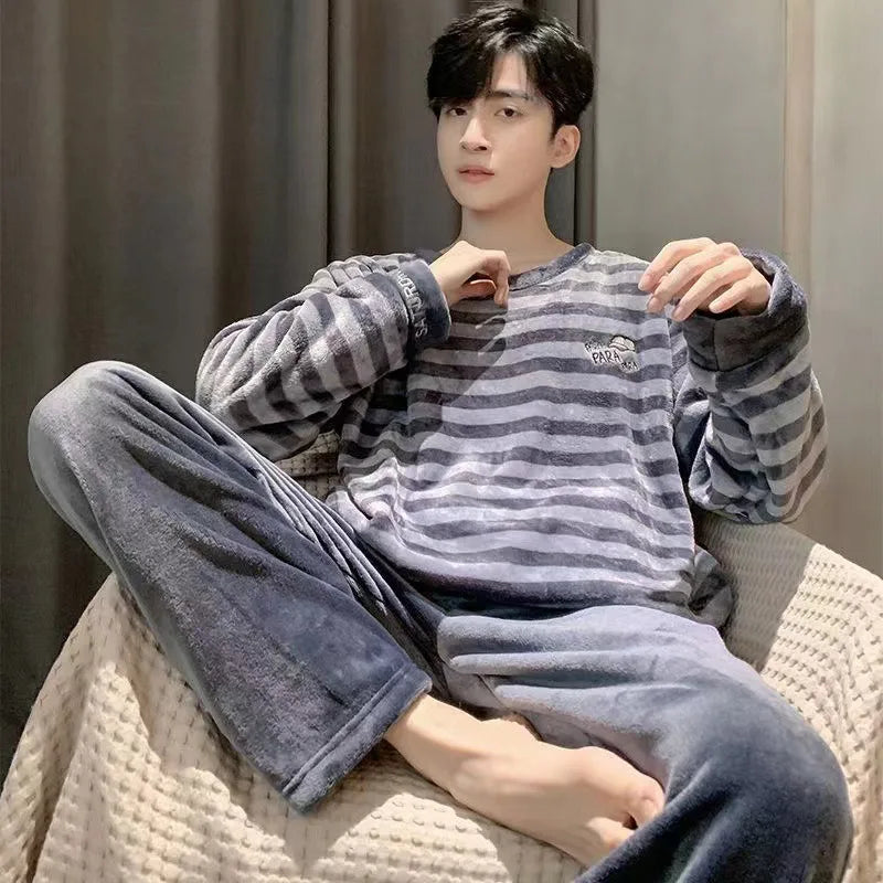Winter Flannel Pajamas Men