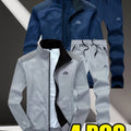 4pcs Set Of New Men'S Casual Sportswear for Autumn And Winter, Featuring A Stand Up Collar Jacket Paired with Casual Pants, with A Zipper Design And A Regular Silhouette, Suitable for Daily Casual Outdoor Activities, Sporty O