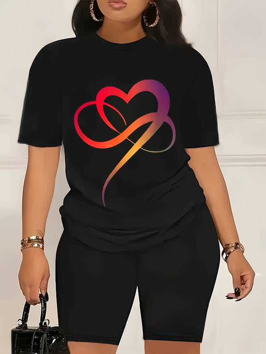 2pcs Plus Size Women