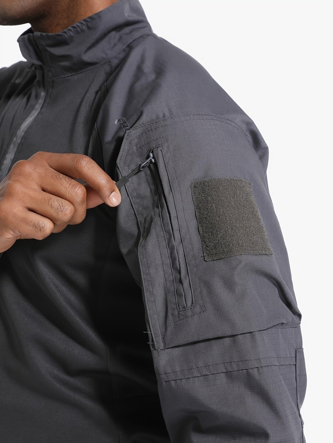 Men'S Tactical Clothing Long Sleeve Ripstop High Quality Clothing Combat Shirt and Pants Elbow Knee Pads with Zippered Compartments, Loose Fit All Season Hiking and Street Clothing - Machine Washable, No Strap Waist Belt, Tac
