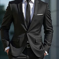 Men's Casual Business Suit Jacket | Professional, Solid Color, Regular Fit, All-Season Wear, Modern Suit Plus Size, PLUS SIZE