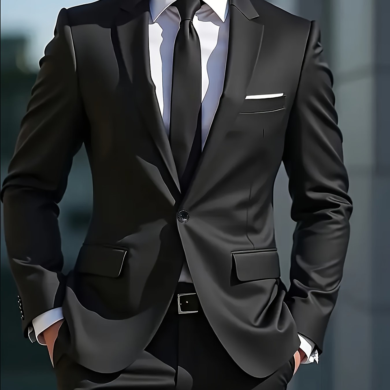 Men's Casual Business Suit Jacket | Professional, Solid Color, Regular Fit, All-Season Wear, Modern Suit Plus Size, PLUS SIZE