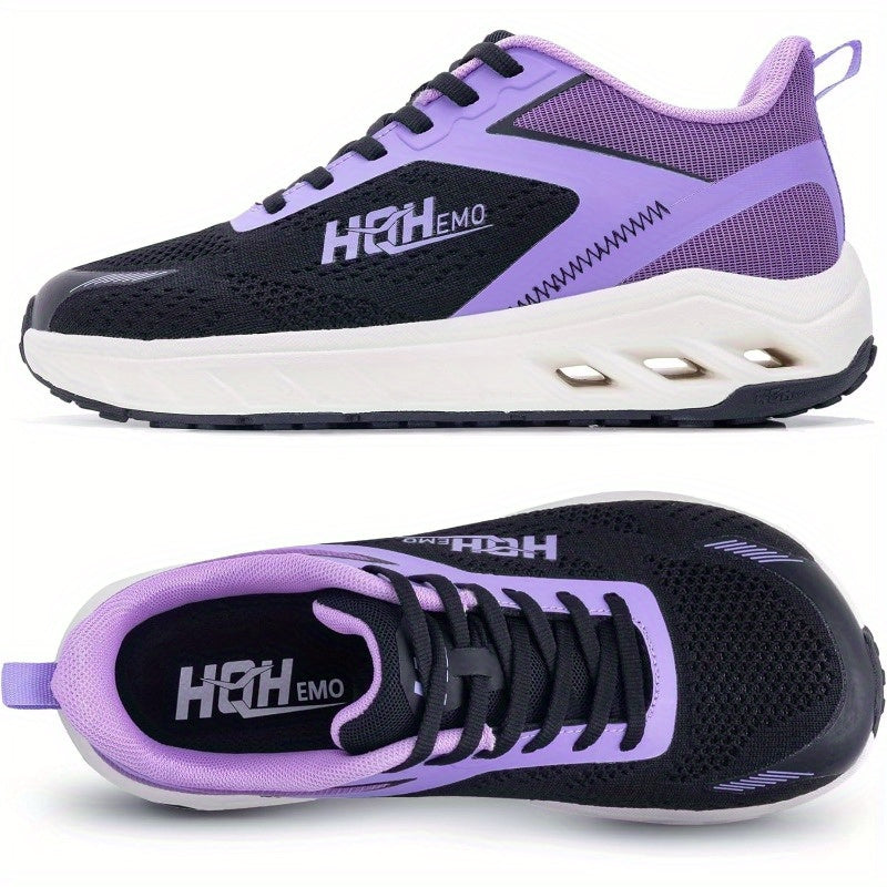 Women's Wide-Width Supportive TPU Gel Cushioning Tennis Running Shoes - Lightweight Zero-Drop All-Weather Gym Shoes with Arch & Stability Technology, Black/White/Gray/Gray & Black Color Options for Walking, Fitness, Sports -