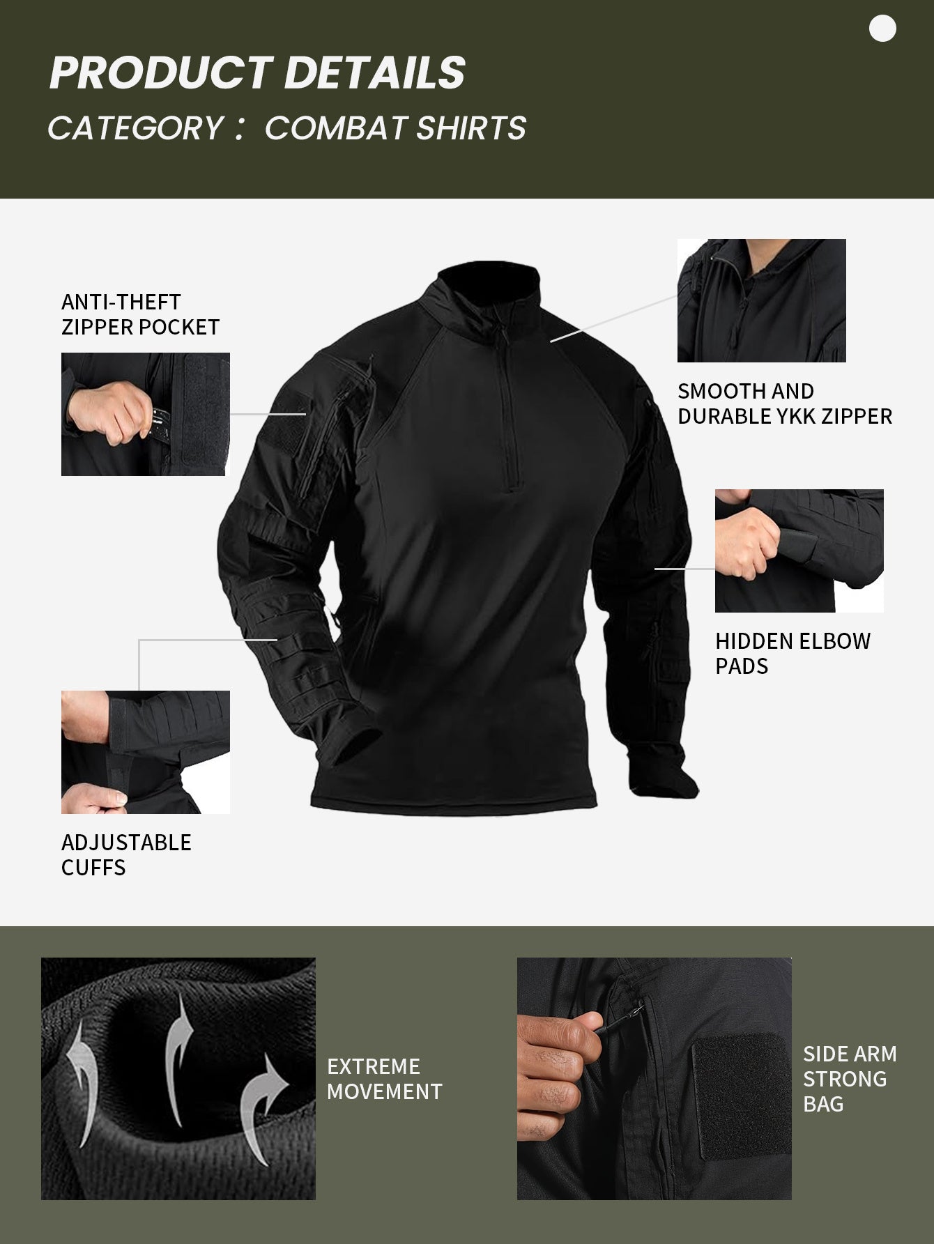 Men'S Tactical Clothing Long Sleeve Ripstop High Quality Clothing Combat Shirt and Pants Elbow Knee Pads with Zippered Compartments, Loose Fit All Season Hiking and Street Clothing - Machine Washable, No Strap Waist Belt, Tac