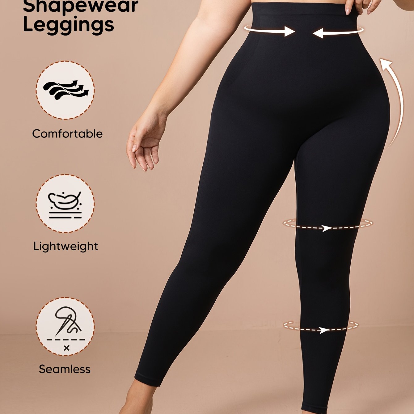 Women's Full-Body Shaping Leggings - Butt Lift & Tummy Control One-Piece Tights, Low-Compression Shapewear Pants, Seamless Underwear for & Casual Attire, Breathable Postpartum Bodysuit