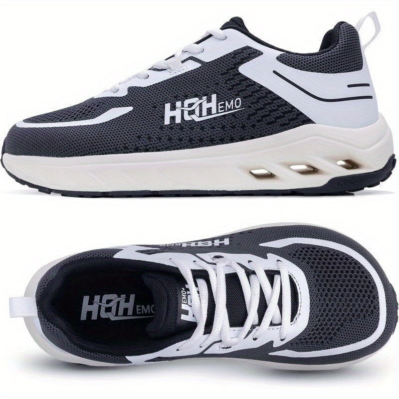 Women's Wide-Width Supportive TPU Gel Cushioning Tennis Running Shoes - Lightweight Zero-Drop All-Weather Gym Shoes with Arch & Stability Technology, Black/White/Gray/Gray & Black Color Options for Walking, Fitness, Sports -