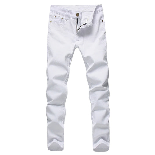 Slim Male White Jeans
