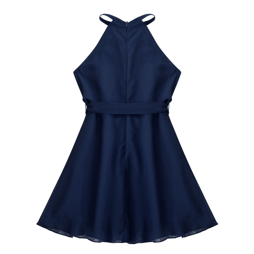 Summer Kids Dresses for Girls  Children's Chiffon Flower Girls Dress Pageant Wedding Party First Communion Dress filles robes