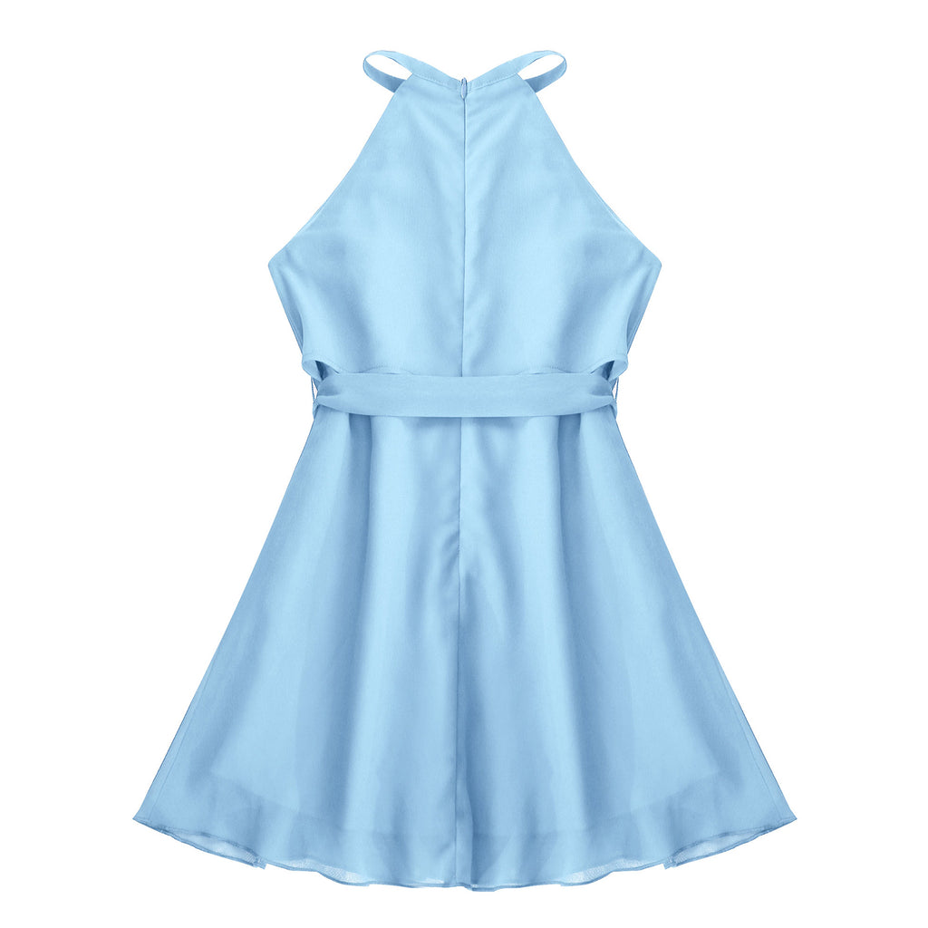 Summer Kids Dresses for Girls  Children's Chiffon Flower Girls Dress Pageant Wedding Party First Communion Dress filles robes