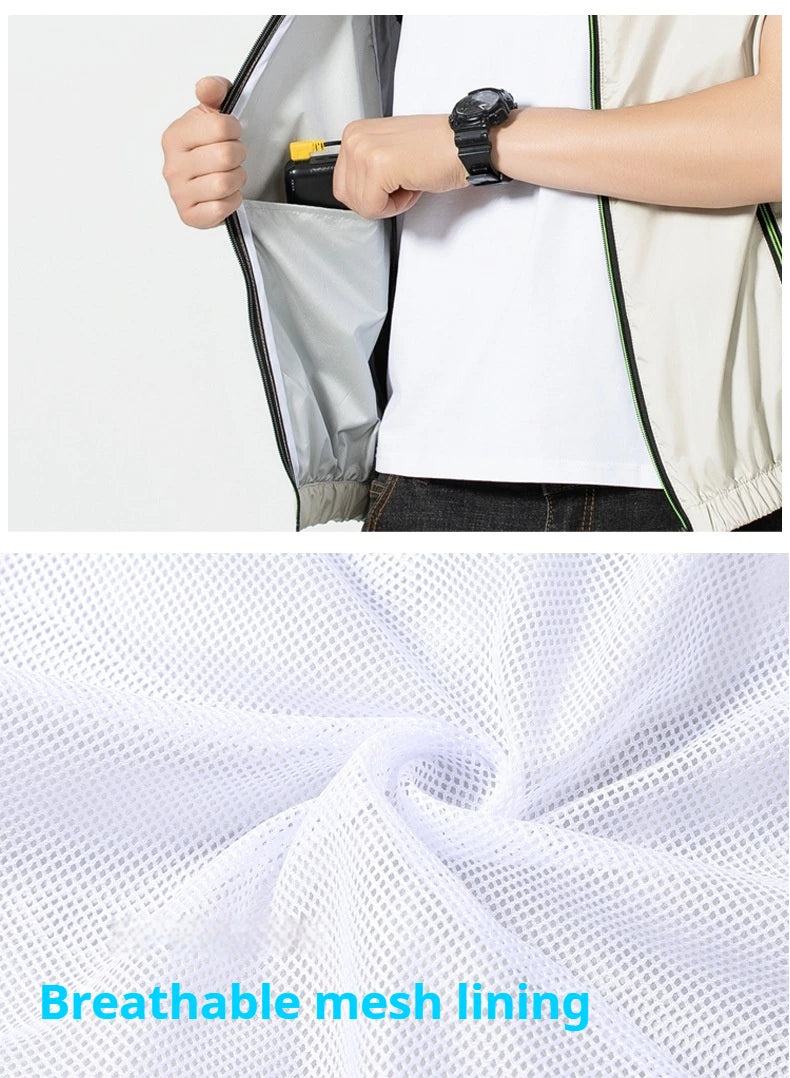 Summer Popular Intelligent Cooling Air Conditioning Clothing Outdoor Breathable Quick Drying Leisure Work Vest