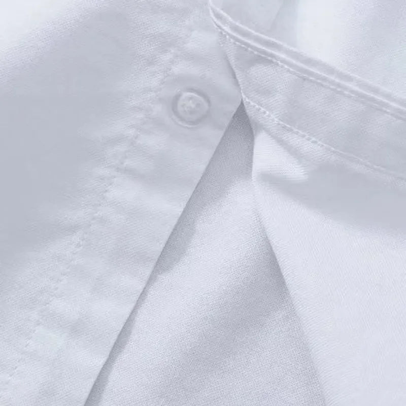 Men Clothing Summer Vintage Simple Appliques Lapel Button Down Shirt Trendy Casual Short Sleeve Slim Comfortable All Match Tops