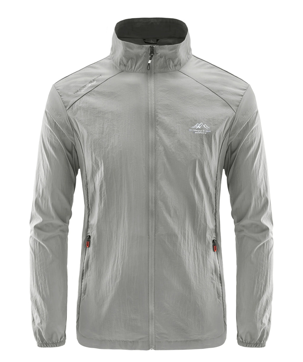 Summer Men's Sun Protection Casual Breathable Sports Windproof Water Resistant Ultrathin Jacket Outdoor Fishing Skin Clothing