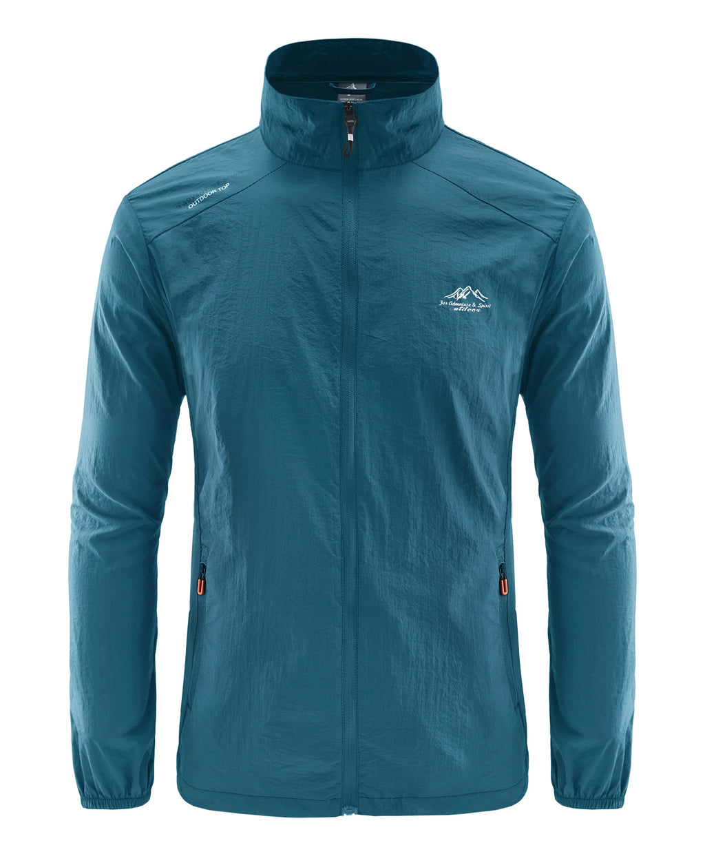 Summer Men's Sun Protection Casual Breathable Sports Windproof Water Resistant Ultrathin Jacket Outdoor Fishing Skin Clothing