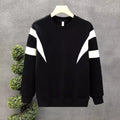 Men Clothing Trend Contrast Patchwork Lazy Style Hoodies Sweatshirts Spring Autumn Long Sleeve Loose Fashion Tops Korean Casual