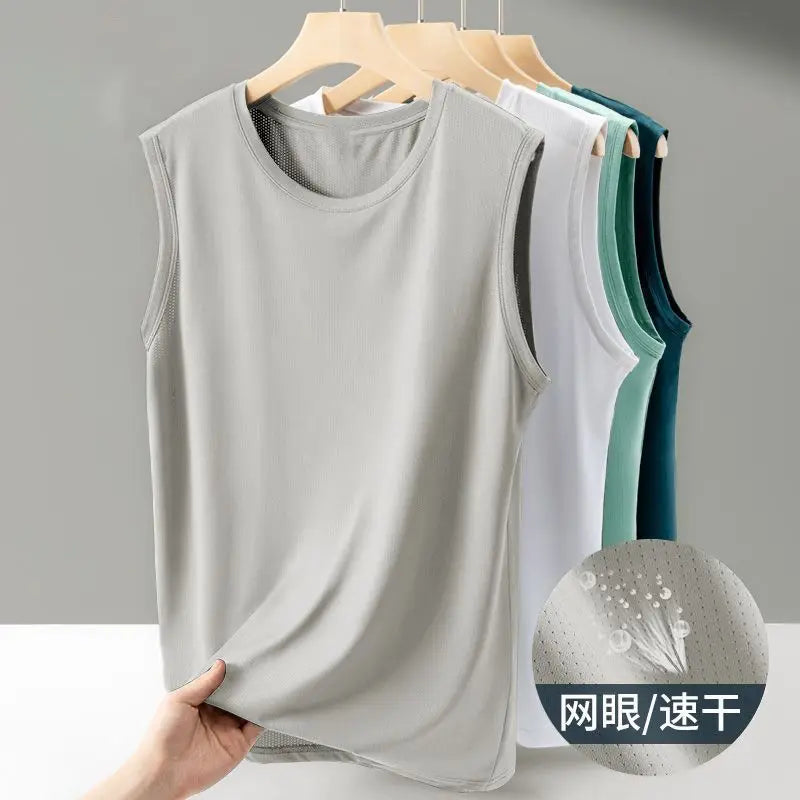 Summer 2025 Vest New Style Loose Casual Sleeveless Vest Breathable Quick-drying Sports Short-sleeved Men
