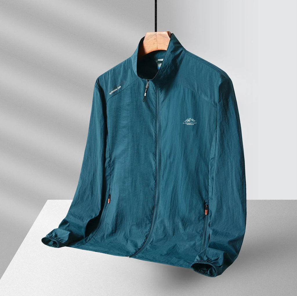 Summer Men's Sun Protection Casual Breathable Sports Windproof Water Resistant Ultrathin Jacket Outdoor Fishing Skin Clothing