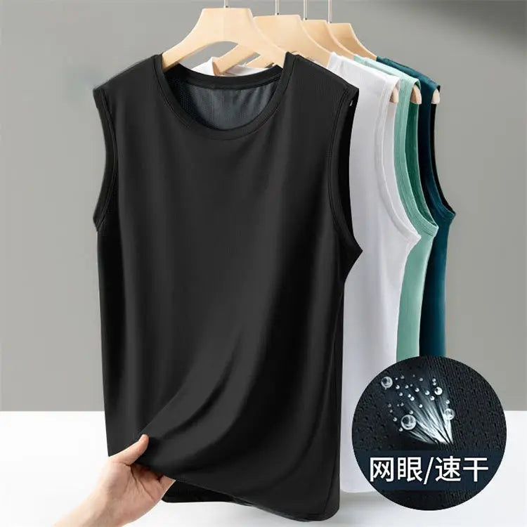 Summer 2025 Vest New Style Loose Casual Sleeveless Vest Breathable Quick-drying Sports Short-sleeved Men