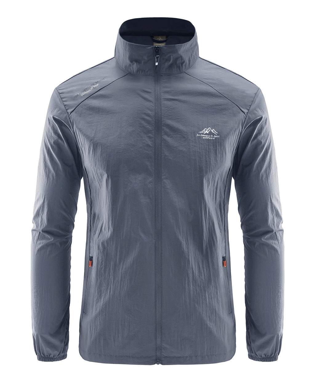 Summer Men's Sun Protection Casual Breathable Sports Windproof Water Resistant Ultrathin Jacket Outdoor Fishing Skin Clothing