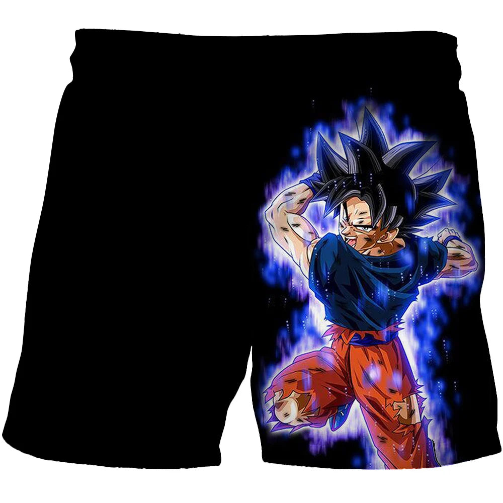 Japanese Cartoon Dragon Ball Z Children's Boys Shorts Beach Pants Summer Cartoon Cute Boys Beach Pants Shorts