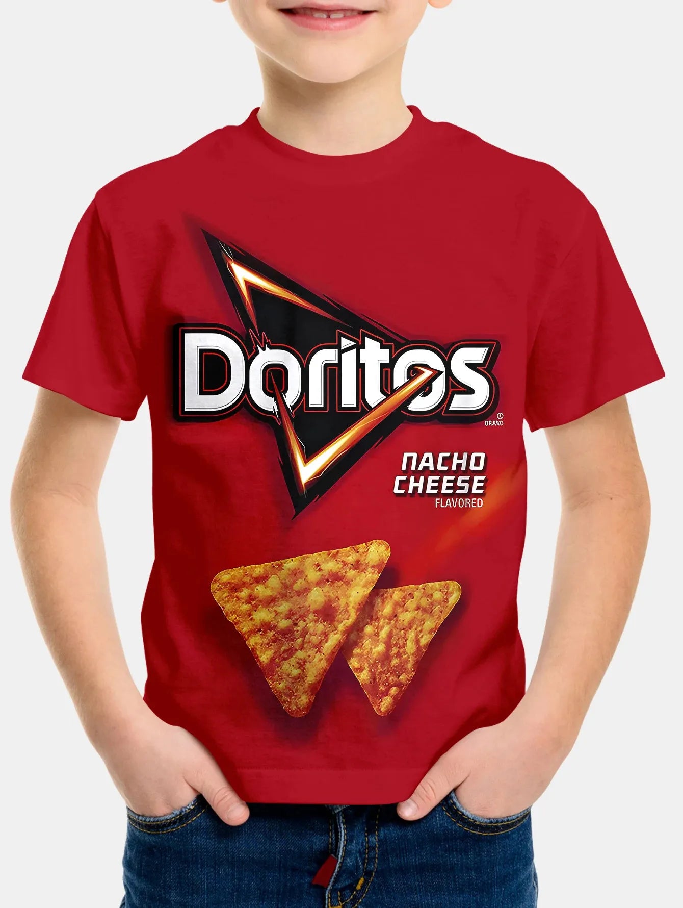 Creative Funny Chips 3d Printed Takis Customized Children Fashion T-Shirt Round Neck Short sleeve Boys Girls Kids Casual Tops