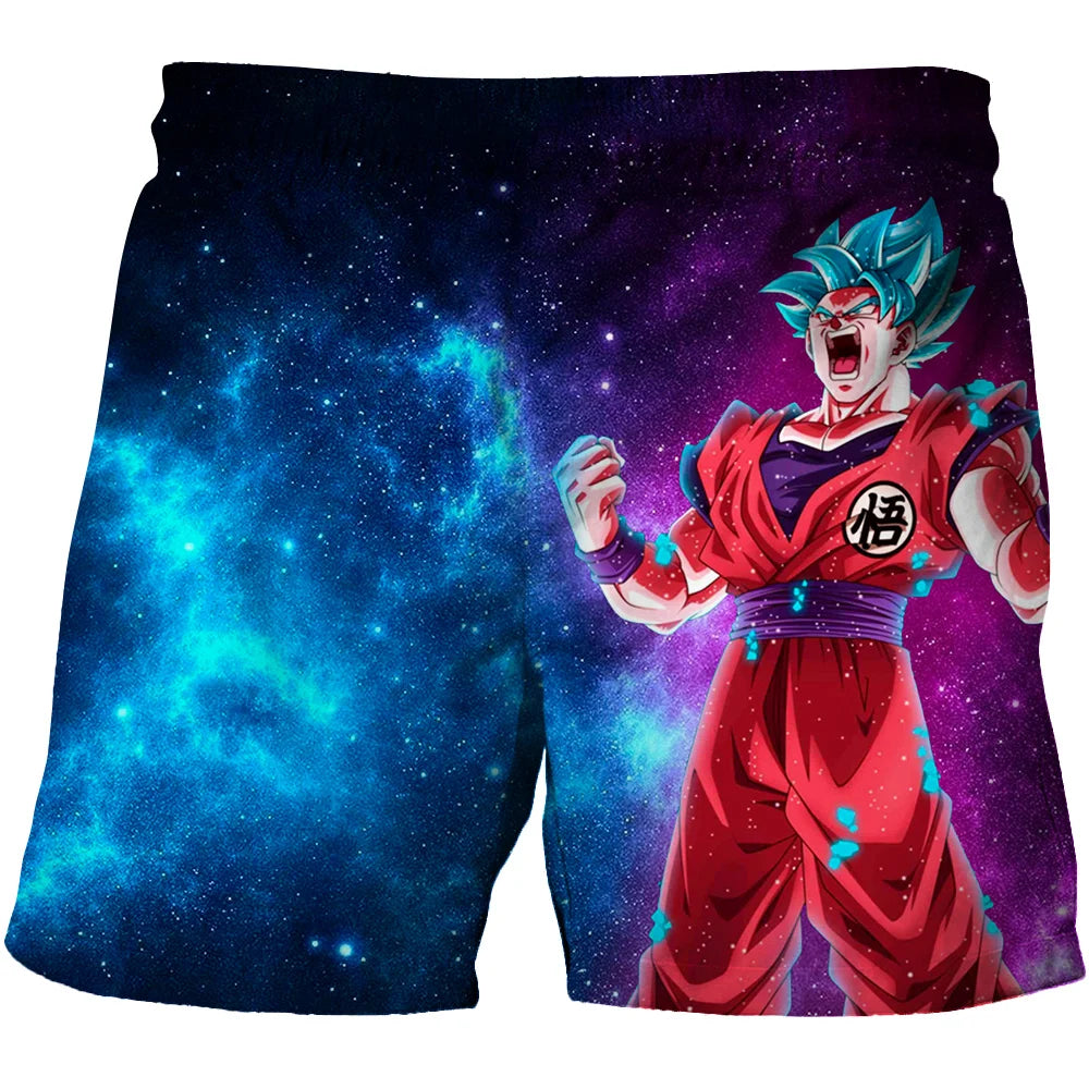 Japanese Cartoon Dragon Ball Z Children's Boys Shorts Beach Pants Summer Cartoon Cute Boys Beach Pants Shorts