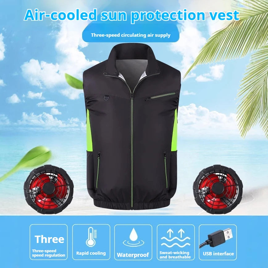 Summer Popular Intelligent Cooling Air Conditioning Clothing Outdoor Breathable Quick Drying Leisure Work Vest