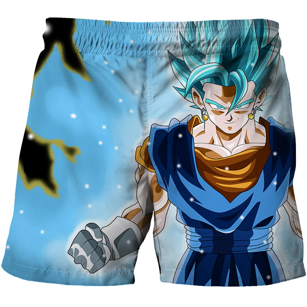Japanese Cartoon Dragon Ball Z Children's Boys Shorts Beach Pants Summer Cartoon Cute Boys Beach Pants Shorts