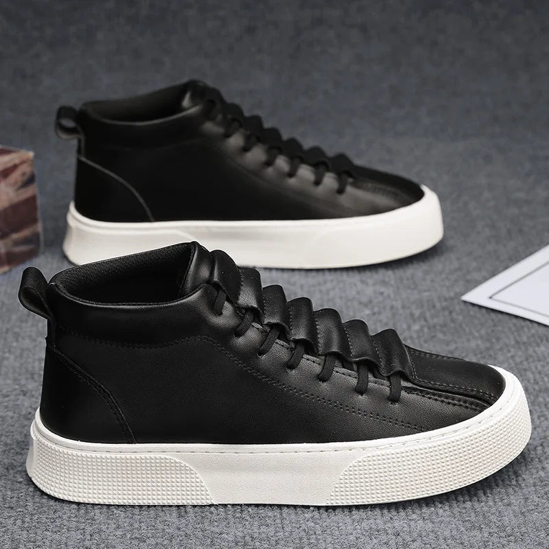 High-top Casual Shoes for Men Fashion Non-slip Men Ankle Boots Comfort Versatile Sneakers High Quality Outdoor Men Walking Shoes