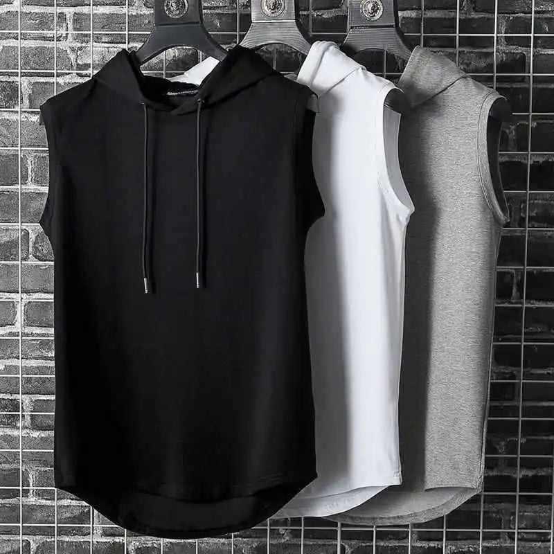 Tie Collar Hooded Vests