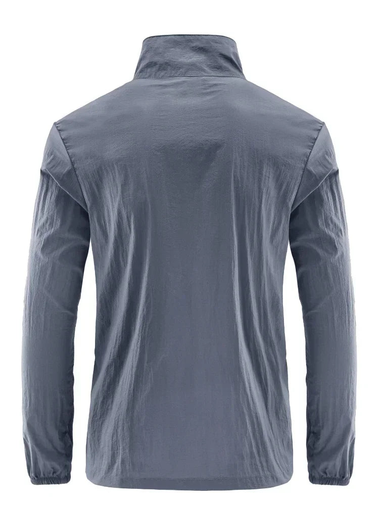 Summer Men's Sun Protection Casual Breathable Sports Windproof Water Resistant Ultrathin Jacket Outdoor Fishing Skin Clothing