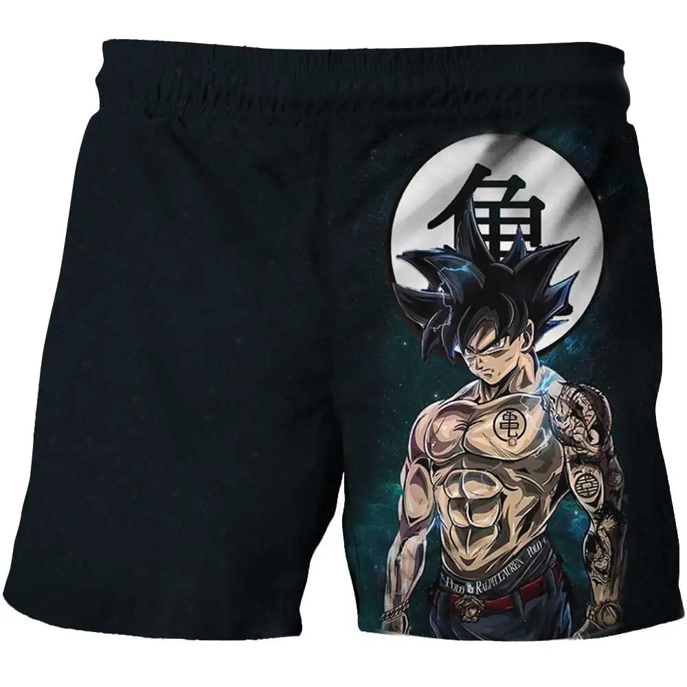 Japanese Cartoon Dragon Ball Z Children's Boys Shorts Beach Pants Summer Cartoon Cute Boys Beach Pants Shorts