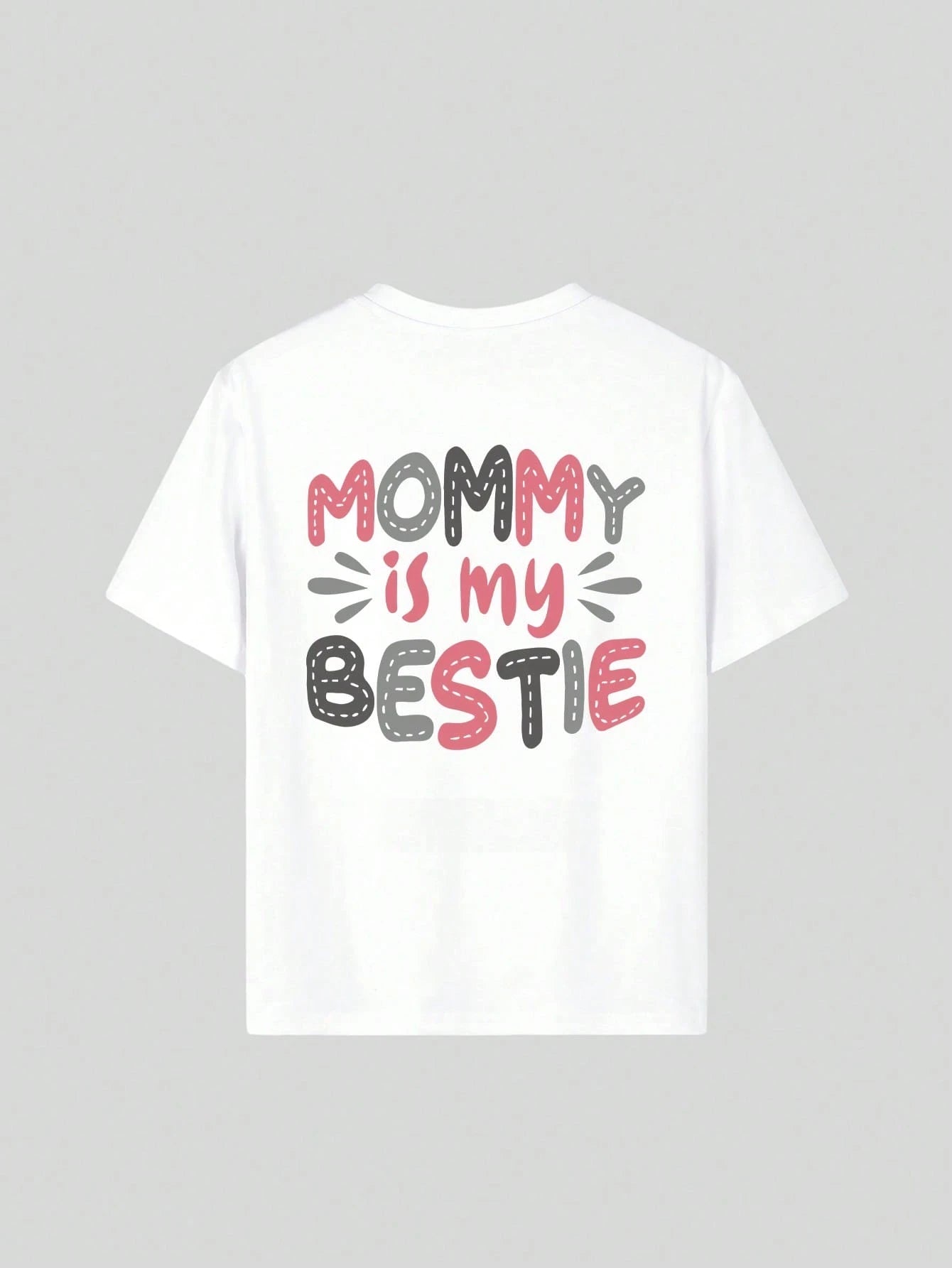 Tween Girl Casual Fun Print Crew Neck Short Sleeve T-Shirt Summer Top Short Sleeved Round Neck Casual Top Children's Clothing