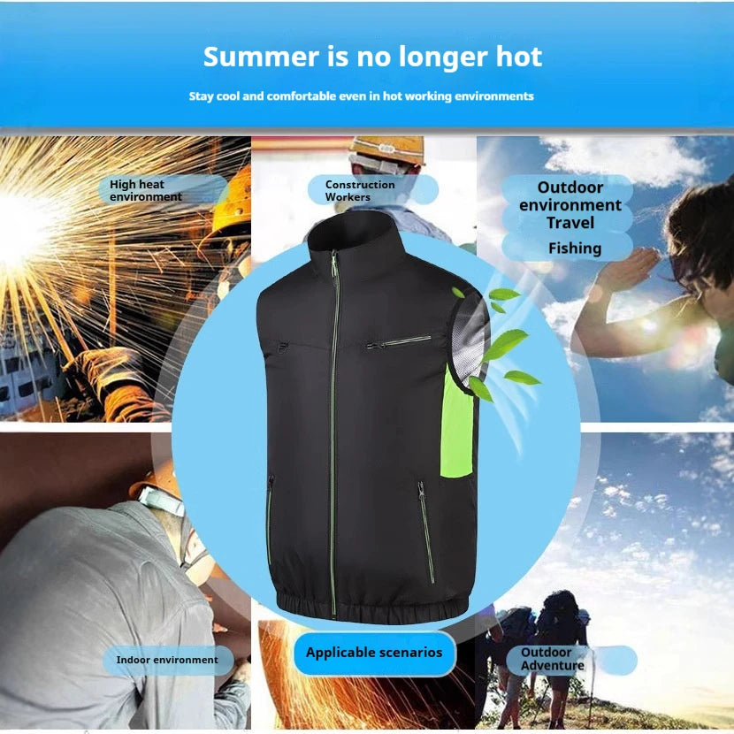 Summer Popular Intelligent Cooling Air Conditioning Clothing Outdoor Breathable Quick Drying Leisure Work Vest
