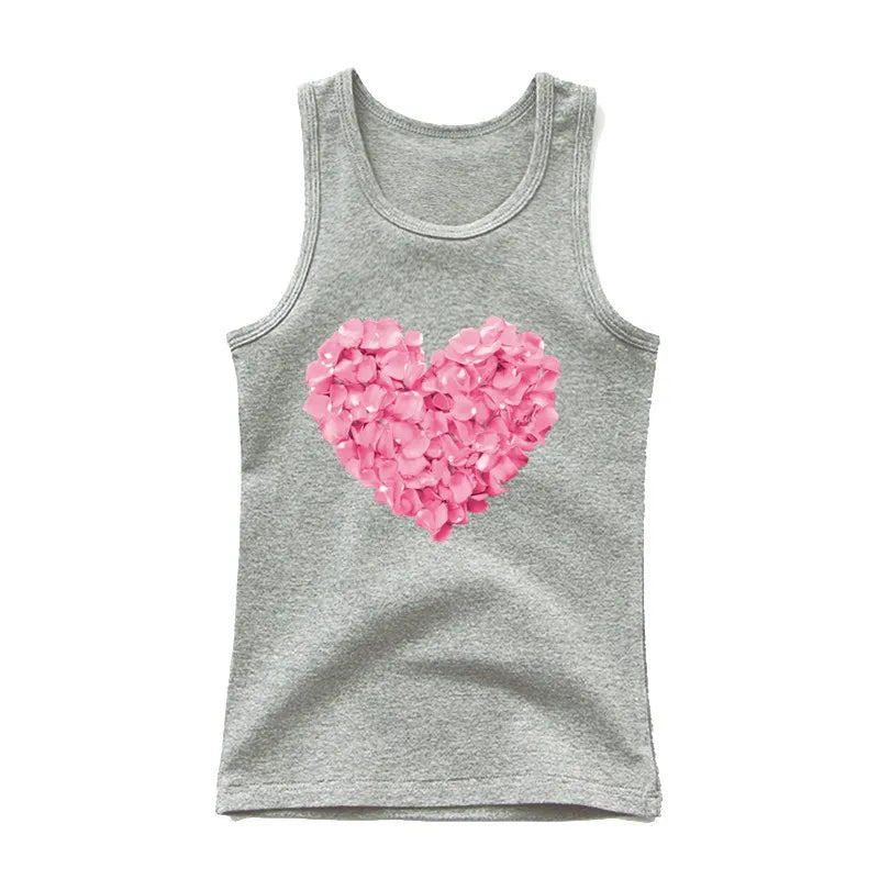 Girls Sleeveless Vest 2025 Summer New Sports Undershirt Cute Owl Print Cotton Tank Top for Kids 3-14 Years