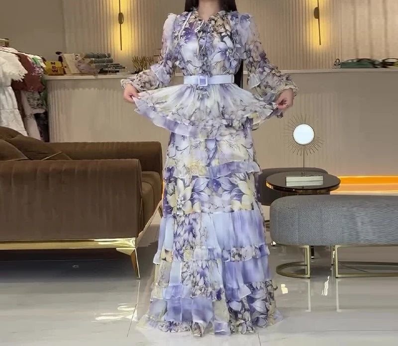 Long Dresses Floral Print