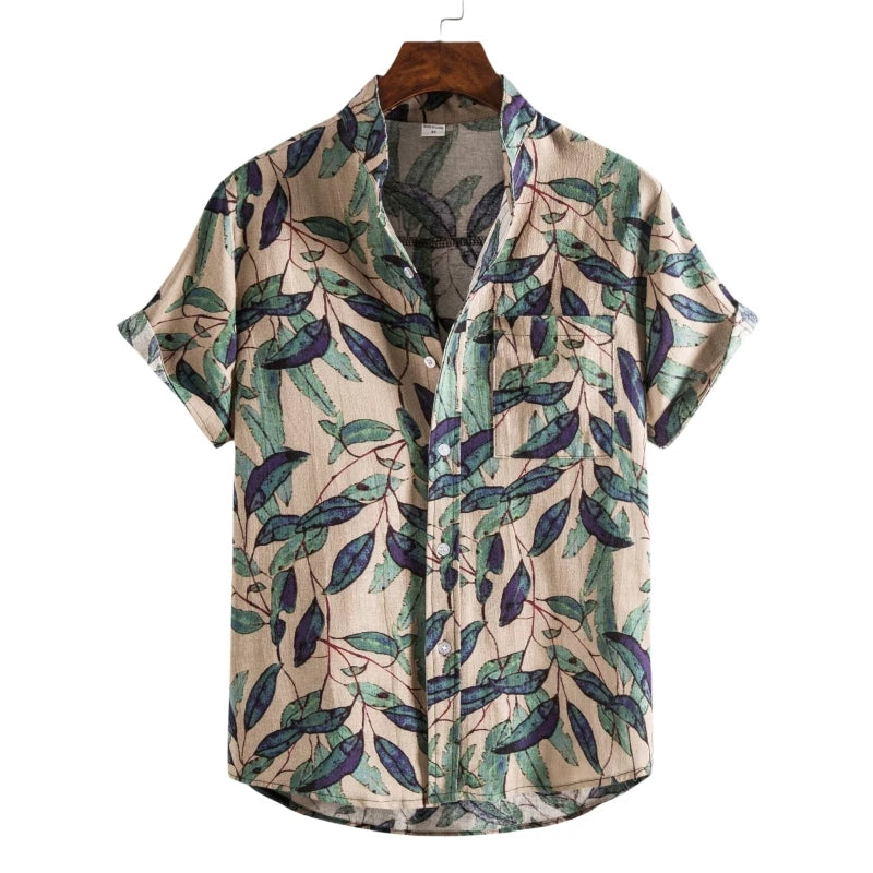 Summer Shirt Men's Shirts T-shirts Man Free Shipping Fashion Clothing Blouses Luxury Social Hawaiian Cotton High Quality Polo