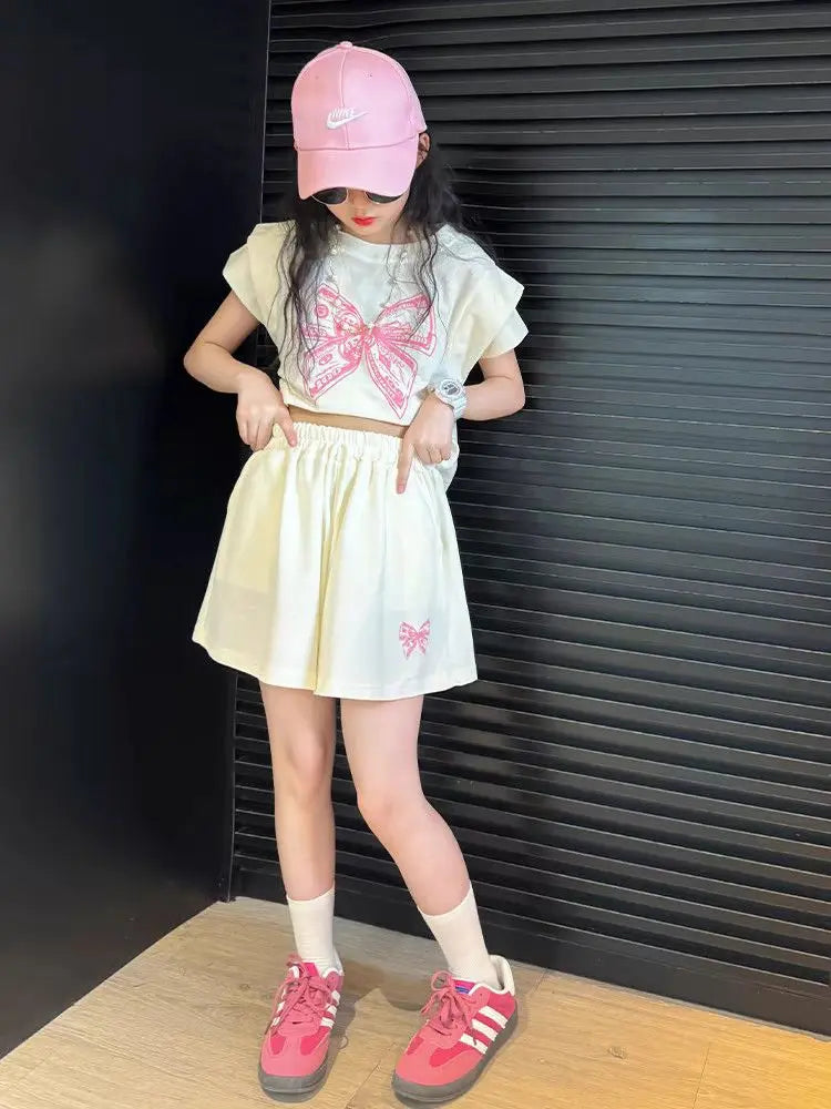 Girls' Summer Clothes Wear Children's Clothing Girl Setup Toddler Kids Sets 10 12 Years From 8 Girls' Set Tracksuit Korean 4 7 9