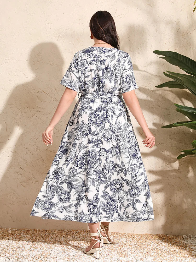 Floral Print A-Line Dress
