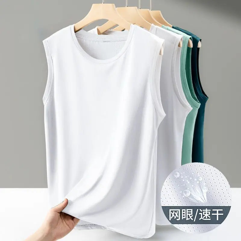 Summer 2025 Vest New Style Loose Casual Sleeveless Vest Breathable Quick-drying Sports Short-sleeved Men
