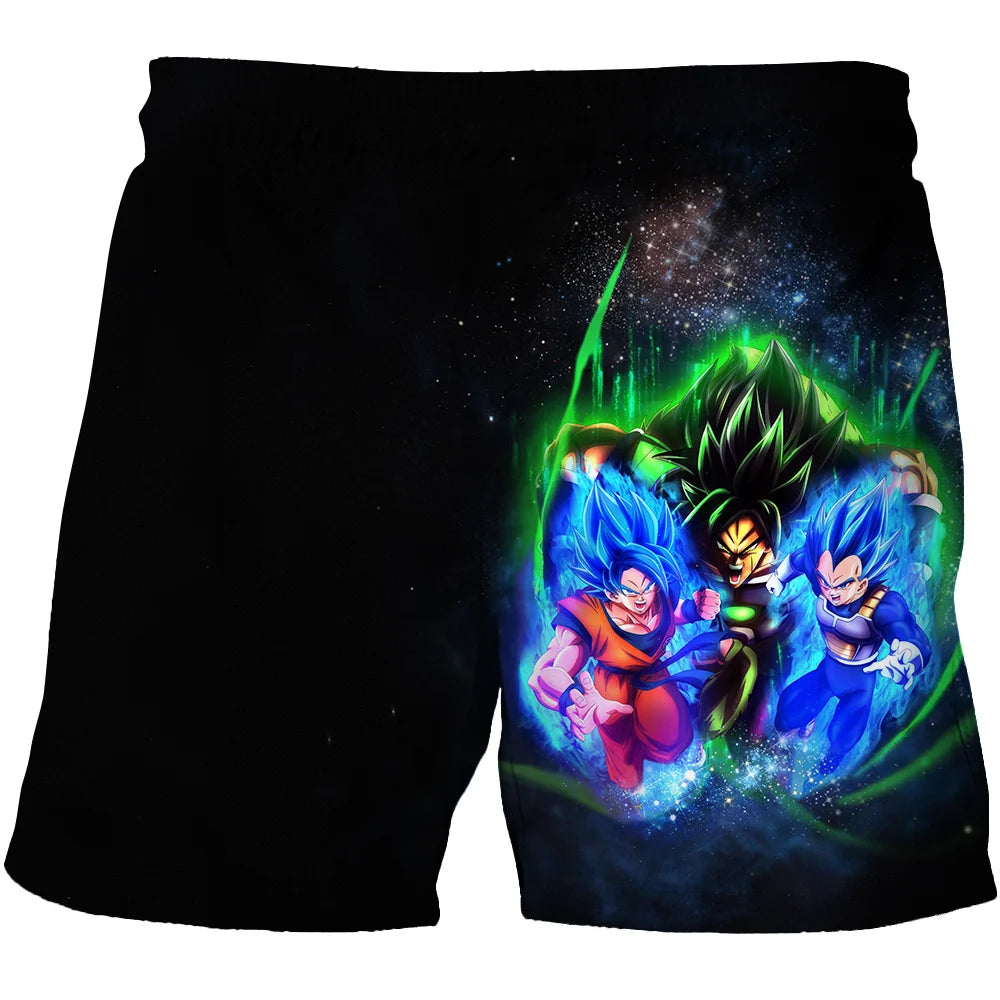 Japanese Cartoon Dragon Ball Z Children's Boys Shorts Beach Pants Summer Cartoon Cute Boys Beach Pants Shorts