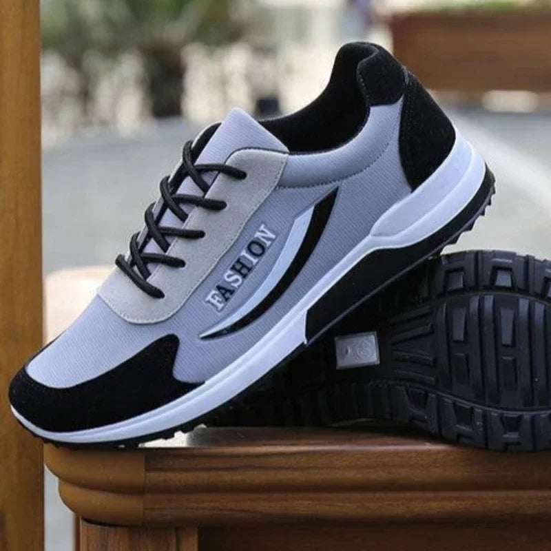 Sports Shoes for Men Lace Up Breathable Men Running Shoes Trendy Non-slip Training Shoes Thick Bottom Tenis Men Casual Sneakers
