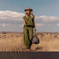 Summer Casual Outfits Female Fashion Solid Color Two Piece Set for Women Sleeveless Top & Wide Leg Pants Holiday Matching Set