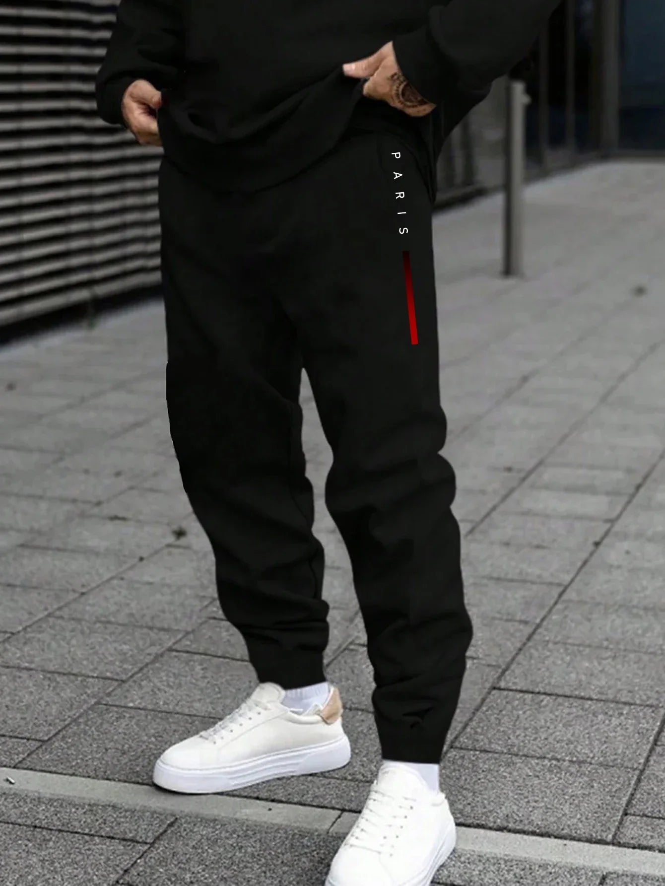 Mens Tracksuit Paris Printing Single Piece Sweatshirt Sweatpants Office Casual Sports Hoodie Pants Man Clothing Daily Streetwear