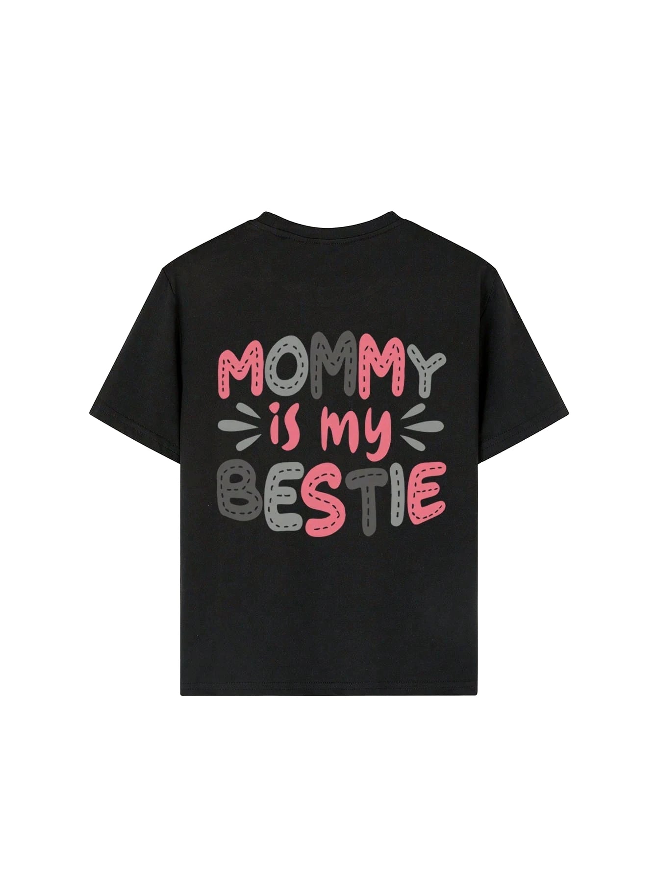 Tween Girl Casual Fun Print Crew Neck Short Sleeve T-Shirt Summer Top Short Sleeved Round Neck Casual Top Children's Clothing