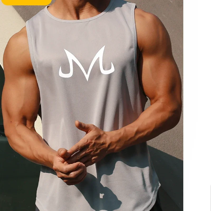 Summer Training Clothing Quick-drying Bodybuilding Vest Men's Gym Fitness Superhero Sleeveless Shirt Anime Zt Casual Vest