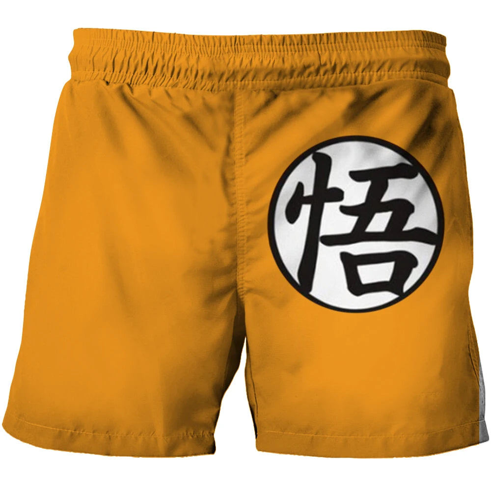 Japanese Cartoon Dragon Ball Z Children's Boys Shorts Beach Pants Summer Cartoon Cute Boys Beach Pants Shorts