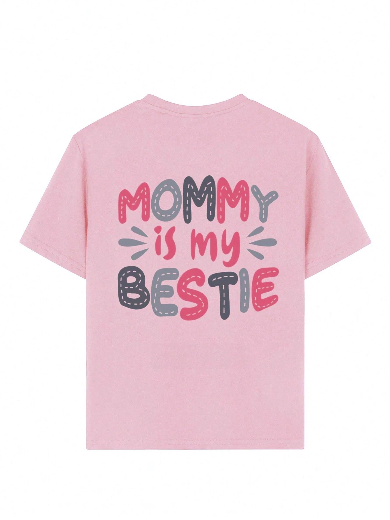 Tween Girl Casual Fun Print Crew Neck Short Sleeve T-Shirt Summer Top Short Sleeved Round Neck Casual Top Children's Clothing